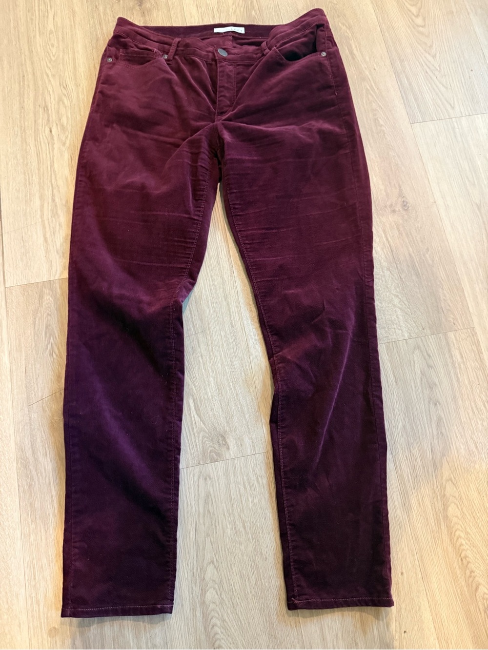 Women’s loft Burgundy Corduroy Jeans size 10
